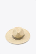SOMBRERO TRENZADO CINTA RAYAS