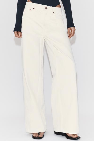 JEANS TRF WIDE LEG TIRO MEDIO