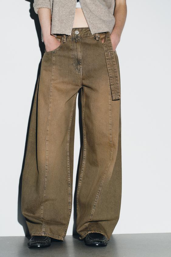 JEANS TRF OVERSIZE BARREL TIRO BAJO