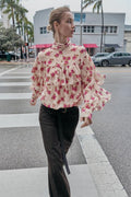 BLUSA ESTAMPADA VOLANTES