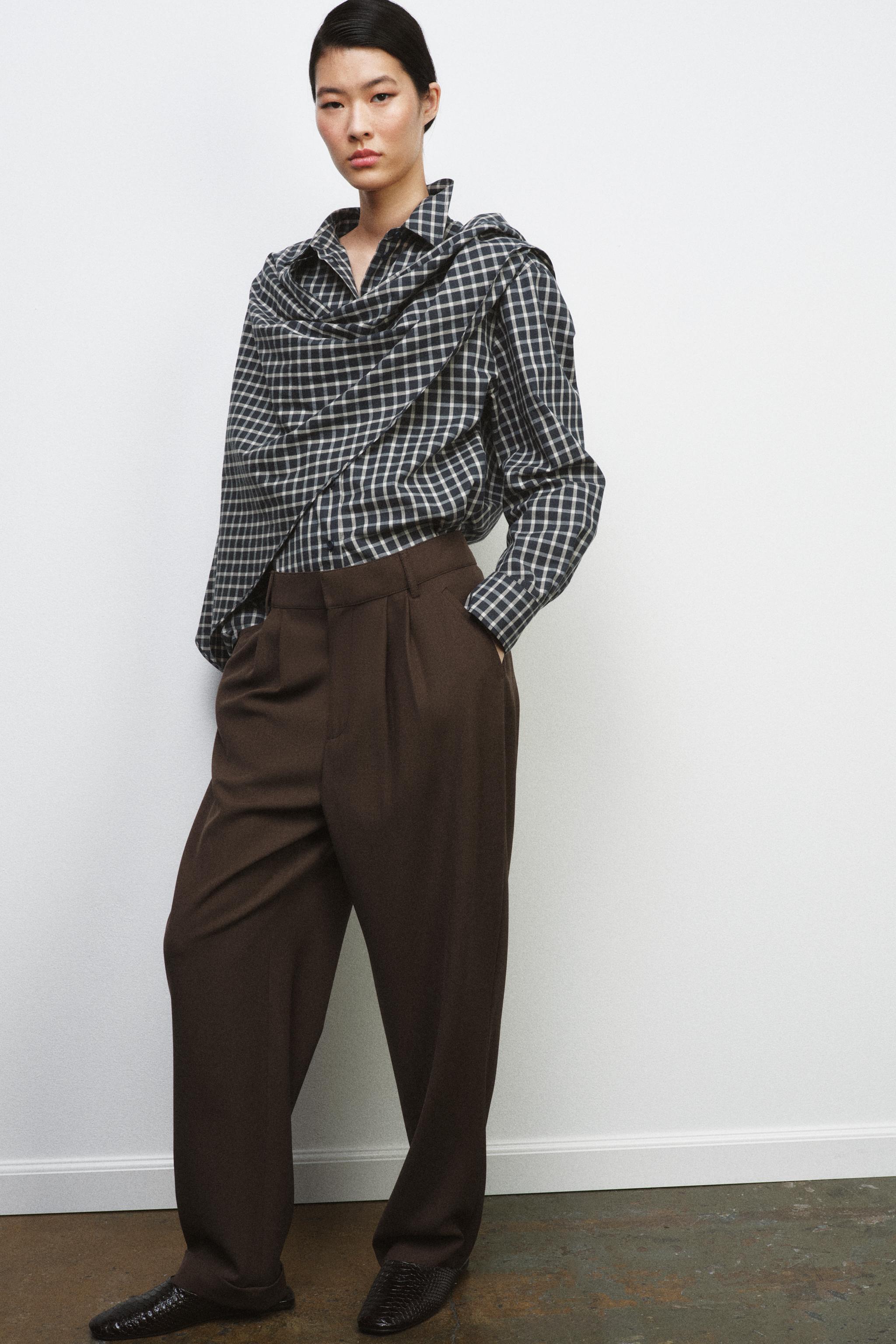 PANTALÓN PINZAS CON LANA ZW COLLECTION