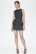 VESTIDO MIDI EFECTO DOS PIEZAS