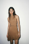 VESTIDO CORTO ASIMÉTRICO HALTER